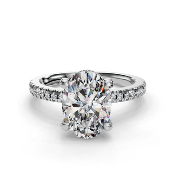 Oval Halo Engagement Ring